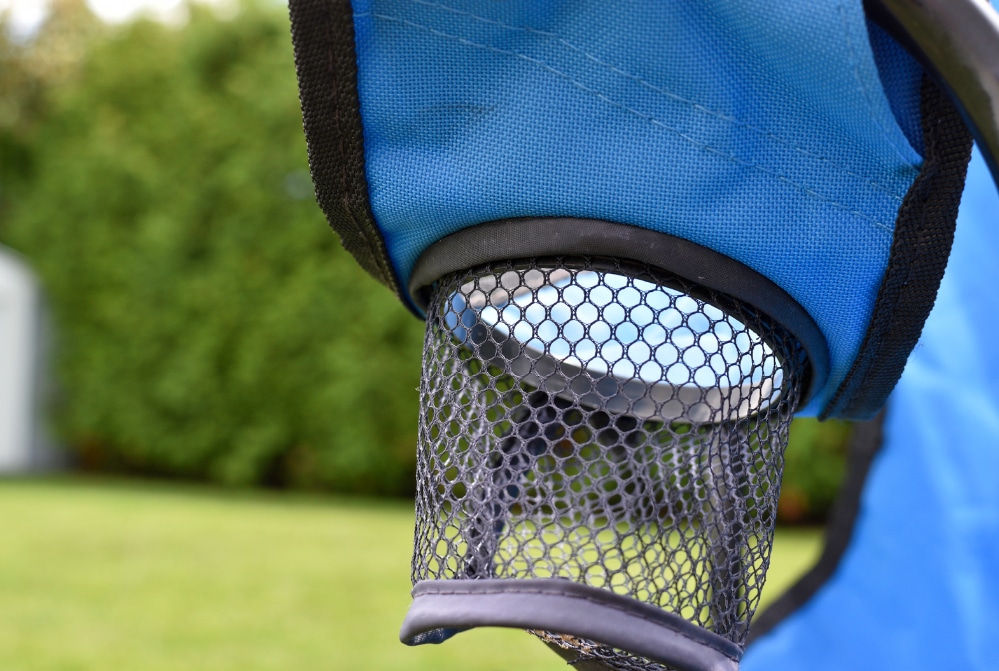 Cup holder in a camping chair